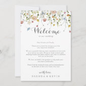 美カラフルしい野生の結婚花の歓迎の手紙 (正面)