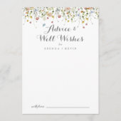 美カラフルしい野結婚花の願い アドバイスカード (正面)