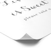 美カラフルしい野花の愛は甘いサイン ポスター (角)