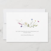 美カラフルしい野草書道の駆け落ち 案内状 (裏面)