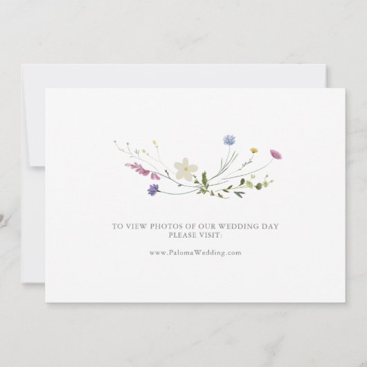 美カラフルしい野草書道の駆け落ち 案内状 (裏面)