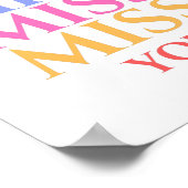 美カラフルしく繰り返し恋しく思た ポスター (角)