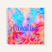 美カラフルアート的な可愛いモダンスケッチ ノートブック (正面)
