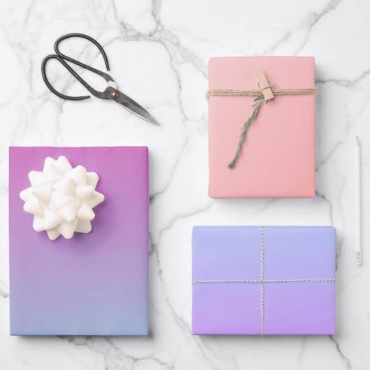 美グラデーションしい ラッピングペーパーシート (正面)