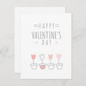 美シンプルしいバレンタインのデイカード シーズンカード (正面/裏面)