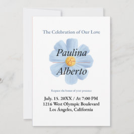 美シンプルしい花の結婚式招待状 招待状