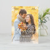 美シンプルエレガントモダン結婚写真 招待状 (スタンド正面)