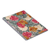 美スタイリッシュしい熱帯林プリントオンヒョウ ノートブック (右側)