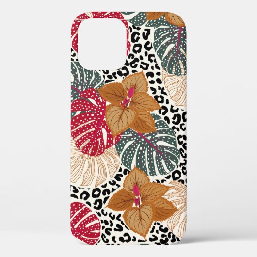 美スタイリッシュしい熱帯林プリントオンヒョウ Case-Mate iPhoneケース (裏面)