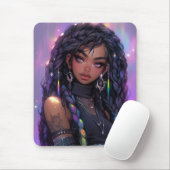 美スタイリッシュしい編み髪のアニメ マウスパッド (マウス)