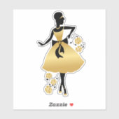 美スタイリッシュエレガントしいファッションシルエット シール (シート)