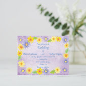 美パーソナライズされたしいカラフル結婚デイジー ポストカード (スタンド正面)