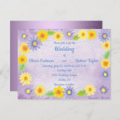 美パーソナライズされたしいカラフル結婚デイジー ポストカード (正面/裏面)