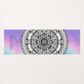 美パーソナライズされたしいマンダラレインボーヨガマット ヨガマット (裏面(横))