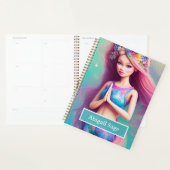 美パーソナライズされたしいヨガガガールメディテーションフローラ プランナー手帳 (ディスプレー)