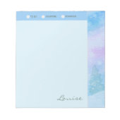 美パーソナライズされたしい冬の木のショッピング一覧 ノートパッド (正面)