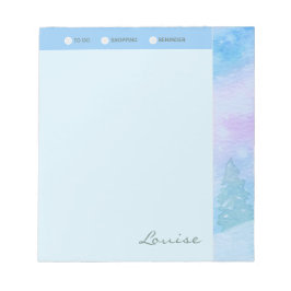 美パーソナライズされたしい冬の木のショッピング一覧 ノートパッド