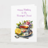 美パーソナライズされたしい友達の誕生日カード カード (正面)
