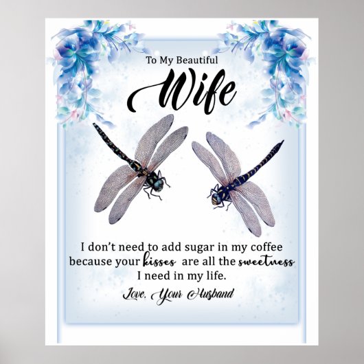 美パーソナライズされたしい妻に毛布 ポスター (正面)