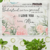 美パーソナライズされたしい娘に毛布 キッチンタオル (折り畳み)