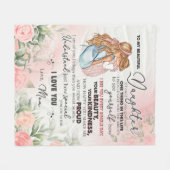 美パーソナライズされたしい娘に毛布 フリースブランケット (正面(横))