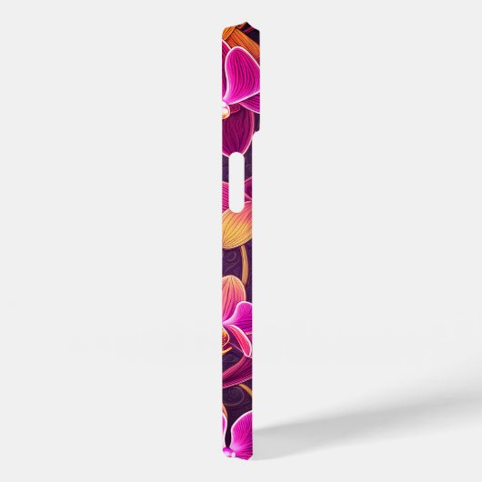 美パーソナライズされたしい紫ピンクオーキッドデザイン Case-Mate iPhoneケース (裏面 / 右)