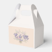 美パーソナライズされたしい花束好き箱 | ウェディング フェイバーボックス (裏面サイド)