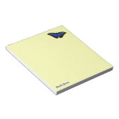 美パーソナライズされたしい青のモルフォ ノートパッド (アングル)