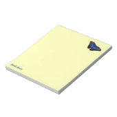 美パーソナライズされたしい青のモルフォ ノートパッド (回転)