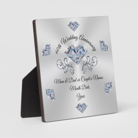 美パーソナライズされたしい60周年記念プラーク フォトプラーク (正面)