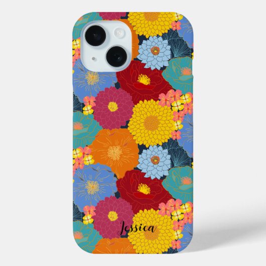美パーソナライズされたしく野鮮やか花 Case-Mate iPhoneケース (裏面)