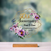 美パーソナライズされた50周年 アクリルサイン (ニュートラル)