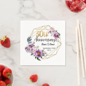 美パーソナライズされた50周年 スタンダードカクテルナプキン (インサイチュ)