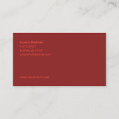 美ミニマルしいシンプル名刺 名刺 (裏面)