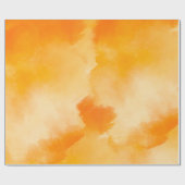 美ミニマルしい光のオレンジ色の雲 ラッピングペーパー (フラット)