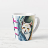 美モダンしいかわいい水彩猫コレクション カフェラテマグ (右アングル)