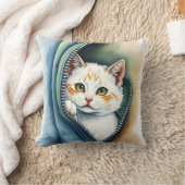 美モダンしいかわいい水彩猫コレクション クッション (ブランケット)