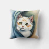 美モダンしいかわいい水彩猫コレクション クッション (裏面)