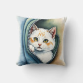 美モダンしいかわいい水彩猫コレクション クッション (正面)