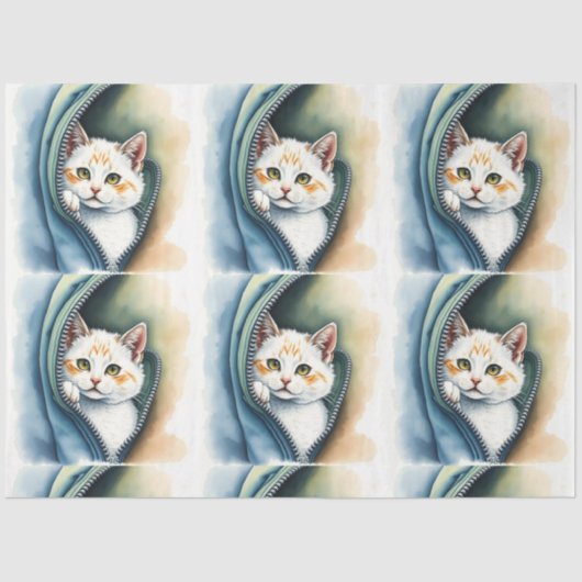 美モダンしいかわいい水彩猫コレクション 薄葉紙 (正面)