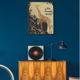 美モダンしいキリン動物アート ポスター