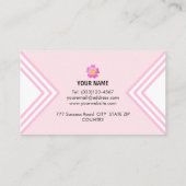 美モダンしいピンクと白 名刺 (裏面)
