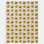 美モダンしいベイ葉 フリースブランケット (正面)