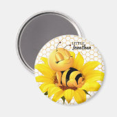 美モダンしいベビービーヒマワリ マグネット (正面/裏面)