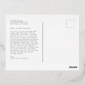 美モダンしい冬の雪フォイル休日はがき 箔シーズンポストカード (裏面)