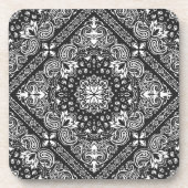 美モダンしい白黒パターンホーム コースター (正面)