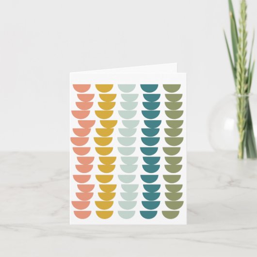 美モダンしい秋色の幾何学鉢デザイン カード (正面)