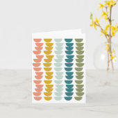 美モダンしい秋色の幾何学鉢デザイン カード (黄色い花)