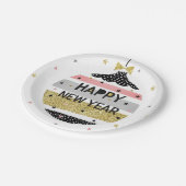 美モダンしカラフルき新年 ペーパープレート (アングル)