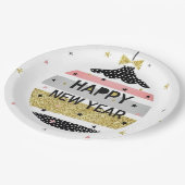 美モダンしカラフルき新年 ペーパープレート (アングル)